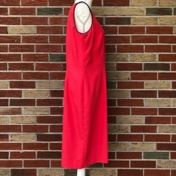 Vintage 1990s Oleg Cassini Pink Black Sleeveless Dress 👗